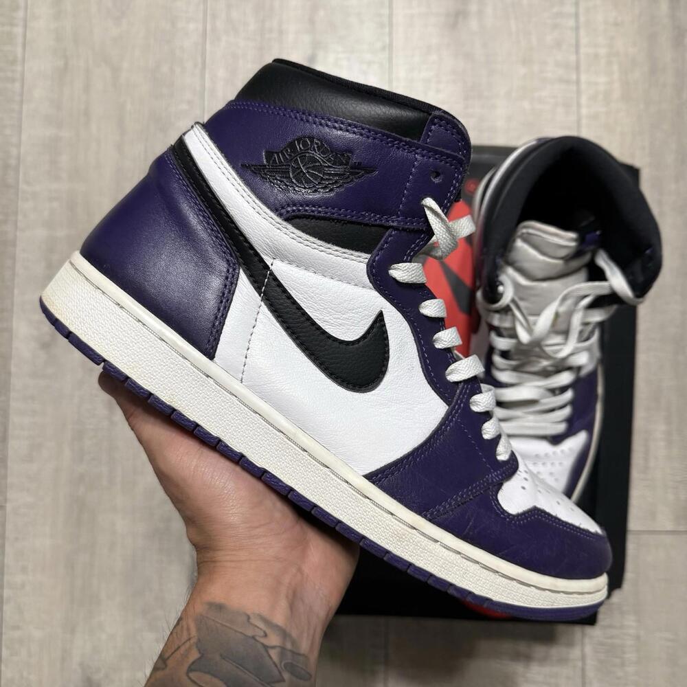 Nike Air  Jordan‎ 1 Retro OG High 2.0 Court Purple 555088 500 Size 11.5 men